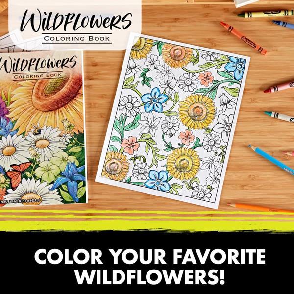 Imagem de Livro de colorir Crayola Wildflower 40 páginas Premium Adult