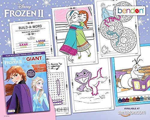 Imagem de Livro de Colorir Disney Frozen 2 Gigante 192 Páginas Coloração e Livro de Atividades com Mais de 100 Adesivos e um Pôster 45820 Bendon