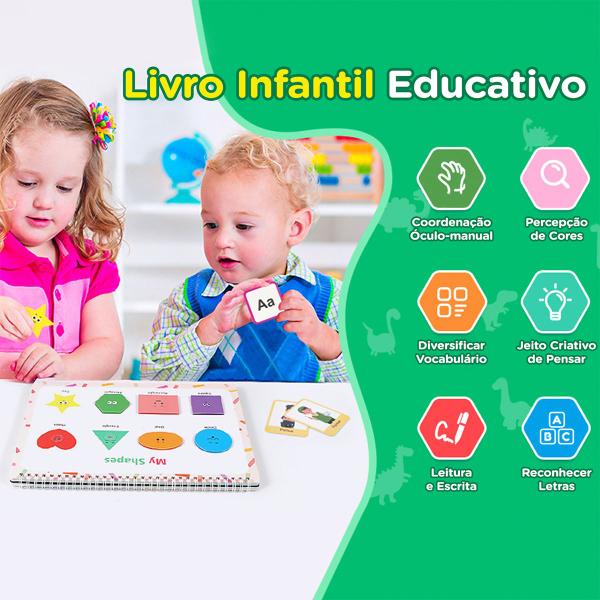 Livro de Montessori Sensorial Atividades de Aprendizado em Inglês Para Crianças Caderno Cards 16 temas - Brastoy Imagem de Livro de Montessori Sensorial Atividades de Aprendizado em Inglês Para Crianças Caderno Cards 16 temas