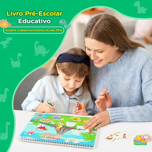 Imagem de Livro de Montessori Sensorial Atividades de Aprendizado em Inglês Para Crianças Caderno Cards 16 temas