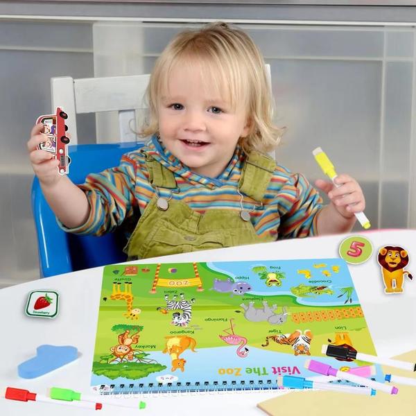 Livro de Montessori Sensorial Atividades de Aprendizado em Inglês Para Crianças Caderno Cards 16 temas - Brastoy Imagem de Livro de Montessori Sensorial Atividades de Aprendizado em Inglês Para Crianças Caderno Cards 16 temas