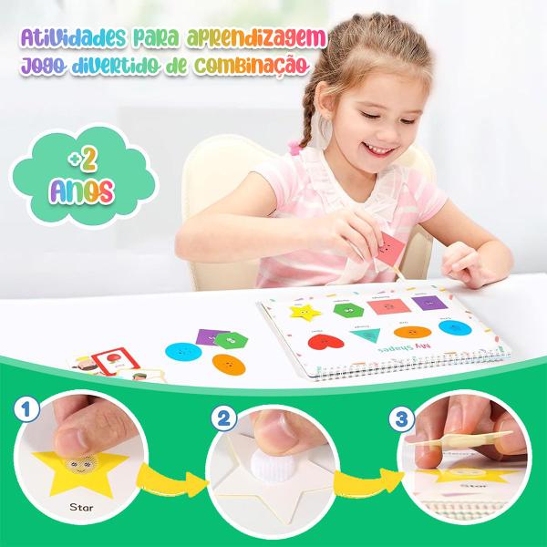 Livro de Montessori Sensorial Atividades de Aprendizado em Inglês Para Crianças Caderno Cards 16 temas - Brastoy Imagem de Livro de Montessori Sensorial Atividades de Aprendizado em Inglês Para Crianças Caderno Cards 16 temas