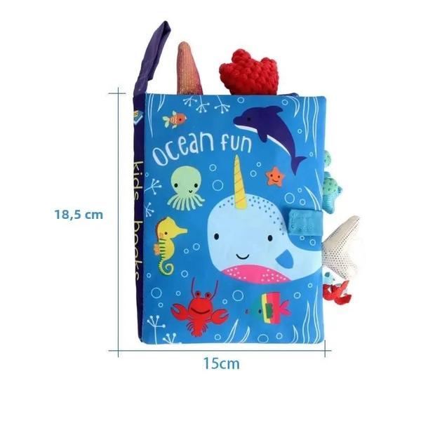 Livro de Pano para Bebês (0-36 Meses) - Chocalho de Papel com Som Imagem de Livro de Pano para Bebês (0-36 Meses) - Chocalho de Papel com Som