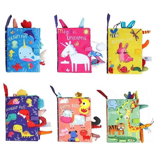 Livro de Pano para Bebês (0-36 Meses) - Chocalho de Papel com Som Imagem de Livro de Pano para Bebês (0-36 Meses) - Chocalho de Papel com Som