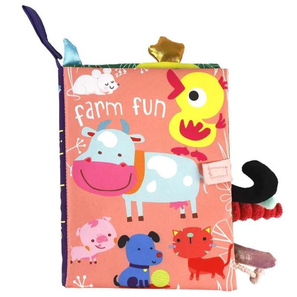 Livro de Pano para Bebês (0-36 Meses) - Chocalho de Papel com Som Imagem de Livro de Pano para Bebês (0-36 Meses) - Chocalho de Papel com Som