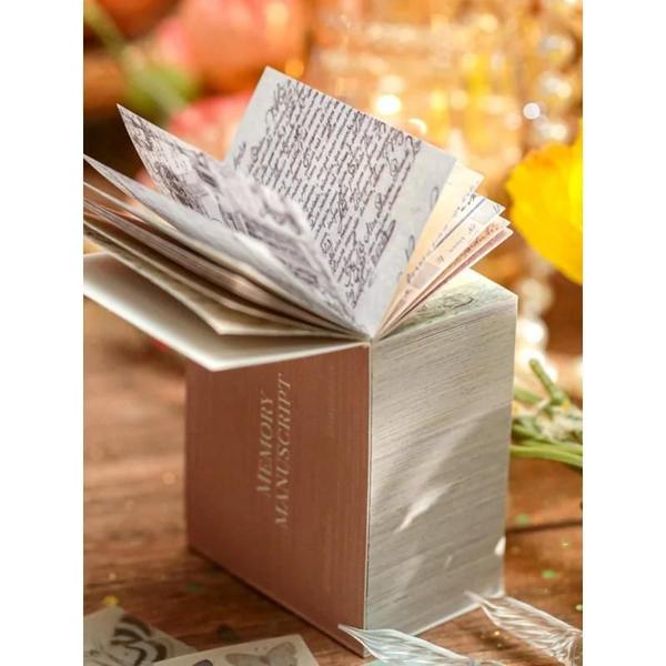 Imagem de Livro de Papel Decorativo com 360 Folhas - Série Retro com Flores e Borboletas