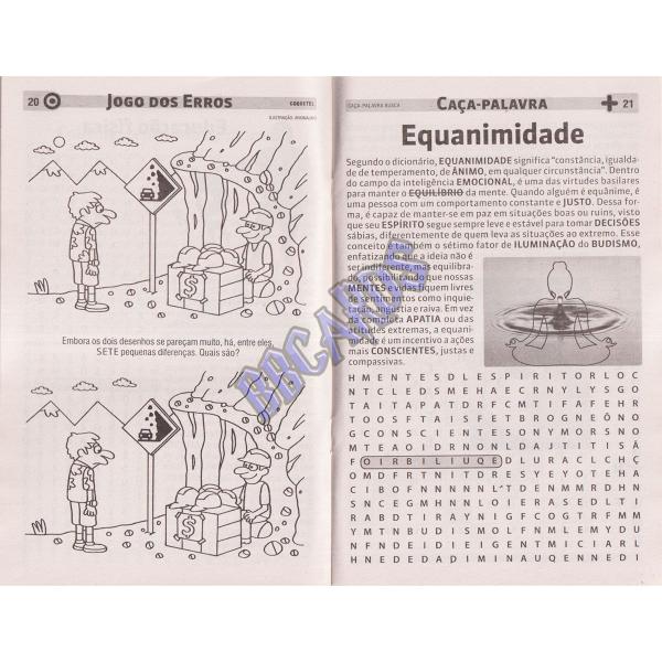 Imagem de Livro de Passatempos Caça Palavras Coquetel Nível Fácil 48 Páginas Kit 6 Volumes