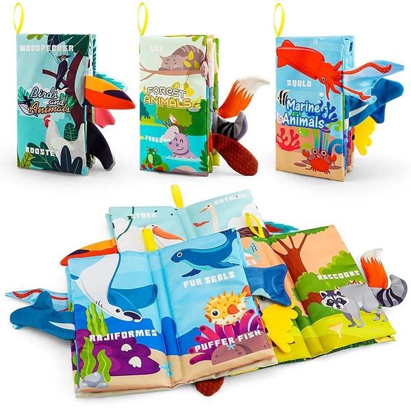 Livro de Toque e Sensação Montessori para Bebês (0-6 Meses) Imagem de Livro de Toque e Sensação Montessori para Bebês (0-6 Meses)