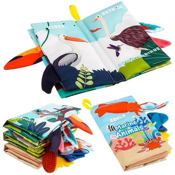 Livro de Toque e Sensação Montessori para Bebês (0-6 Meses) Imagem de Livro de Toque e Sensação Montessori para Bebês (0-6 Meses)