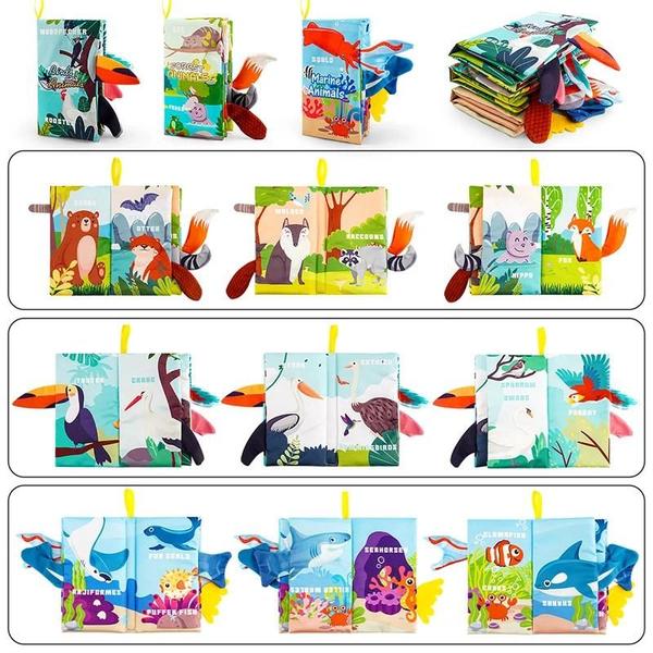 Livro de Toque e Sensação Montessori para Bebês (0-6 Meses) Imagem de Livro de Toque e Sensação Montessori para Bebês (0-6 Meses)