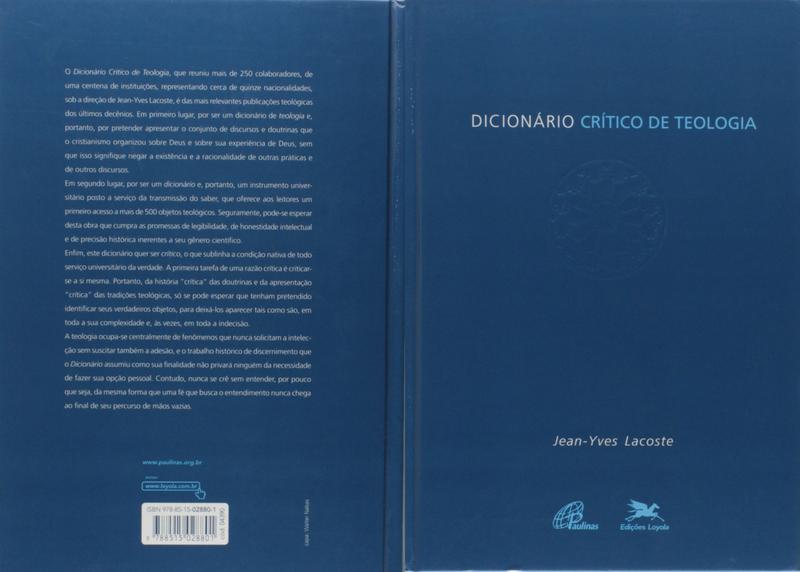 Imagem de Livro - Dicionário crítico de teologia