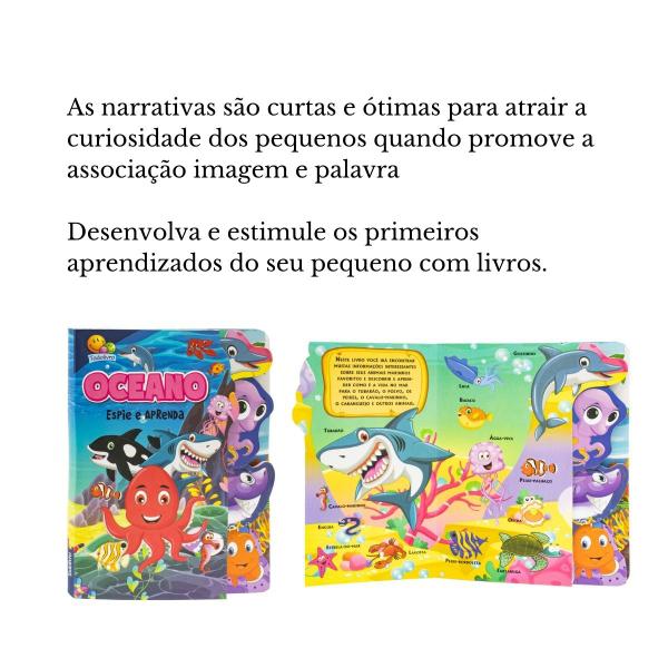 Imagem de Livro Espie e Aprenda: Animais do Oceano Montessori Pedagógico - Todolivro