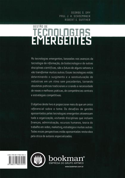 Imagem de Livro - Gestão de Tecnologias Emergentes