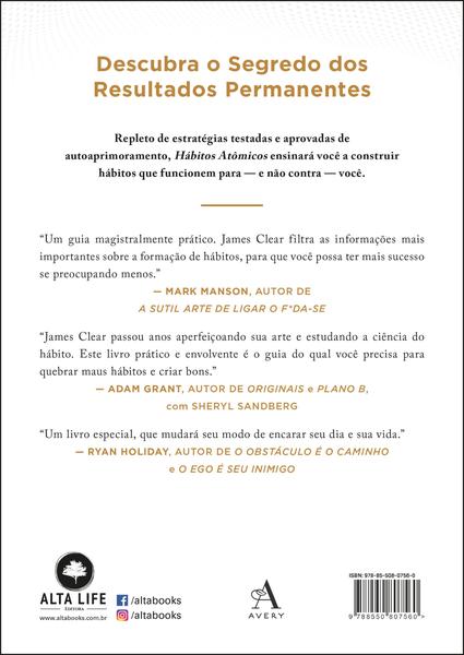 Imagem de Livro Hábitos Atômicos James Clear