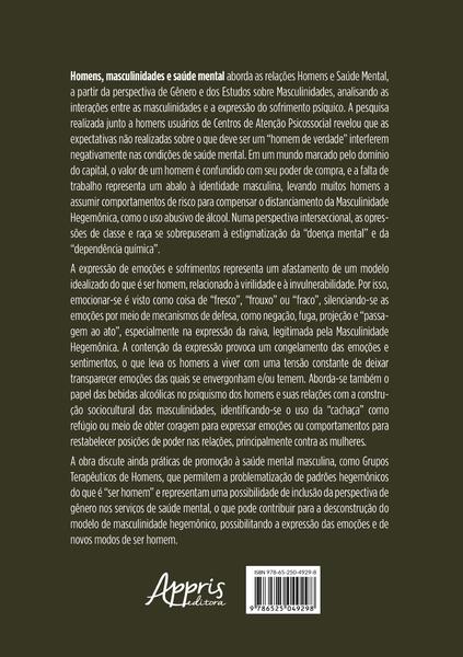 Livro - Homens, masculinidades e saúde mental Imagem de Livro - Homens, masculinidades e saúde mental