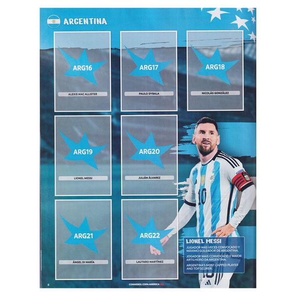 Imagem de Livro Ilustrado Oficial Copa América USA 2024 Capa Mole Seleção Brasileira Argentina Messi  Vinicius Jr. - Panini