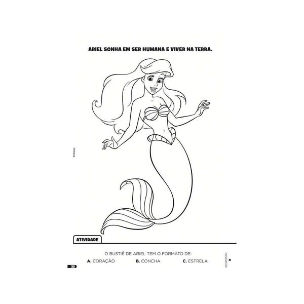 Imagem de Livro Infantil 50 páginas para colorir - Princesas - Disney - Bicho Esperto