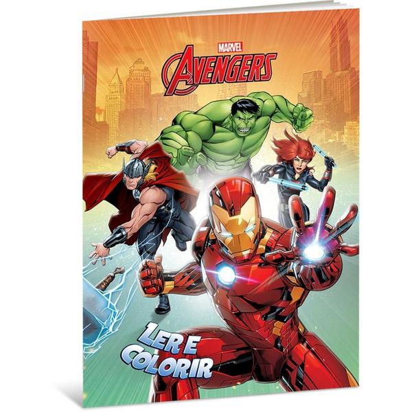 Imagem de Livro Infantil Colorir Marvel LER e Colorir - 8 Páginas - Pacote com 12 Unidades