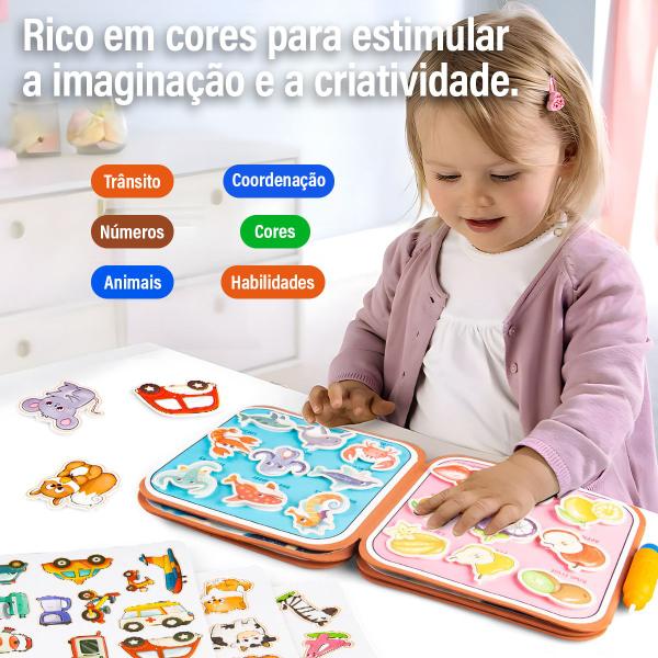 Imagem de Livro Infantil de Colorir Mágico Educativo de Pintar Montessori Sensorial Brinquedos Infantil Livro de Pintura Desenho