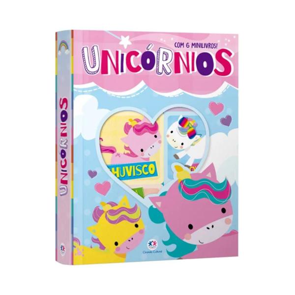 Imagem de Livro Infantil Menina Com Box 6 Minilivros Unicórnios