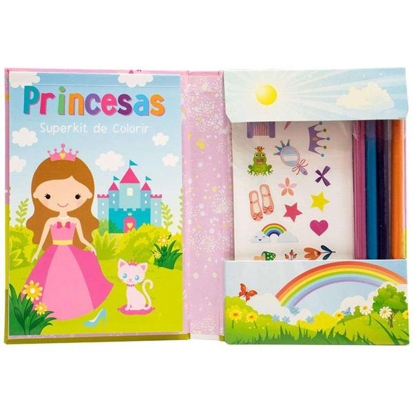 Imagem de Livro Infantil Superkit de Colorir Princesas