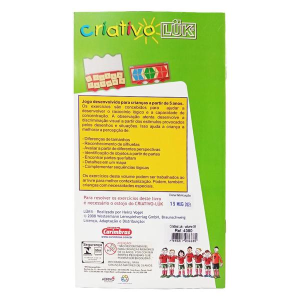 Livro Jogo Criativo Luk Volume 5 Raciocínio Lógico Futebol - Carimbras Imagem de Livro Jogo Criativo Luk Volume 5 Raciocínio Lógico Futebol