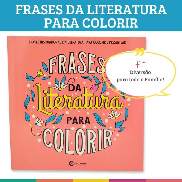 Imagem de Livro Lettering Frases da Literatura Para Colorir Culturama