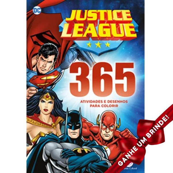 Imagem de Livro Liga da Justiça - 365 Atividades e Desenhos Para Colorir Crianças Filhos Infantil Desenho História Brincar Pintar - Igreja Cristã Amigo Evangélico