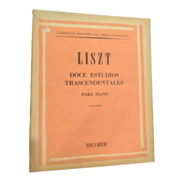 Imagem de Livro liszt doce estudios trascendentales para piano brugnoli (estoque antigo)