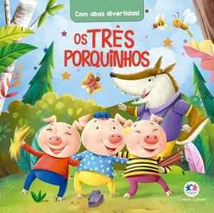 Imagem de Livro Os três porquinhos Com Abas Divertidas Ciranda Cultural Crianças Filhos Infantil Desenho História Brincar Pintar