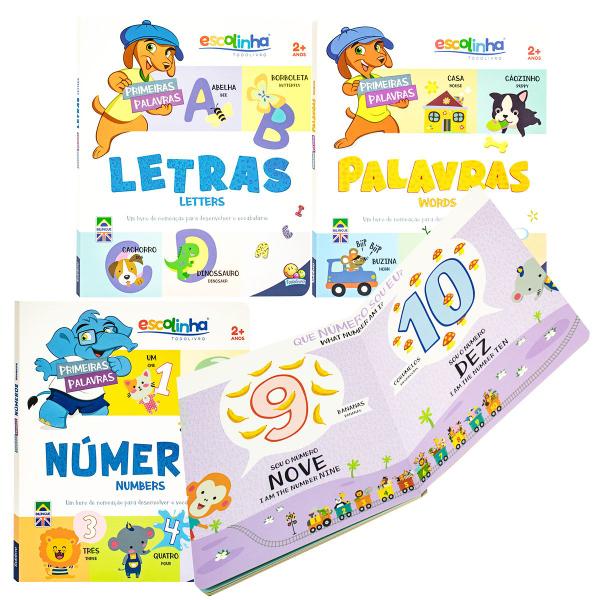 Imagem de Livro Para Bebês Primeiras Palavras Bilingue Cartonado +2Anos 4 Volumes Cartonados