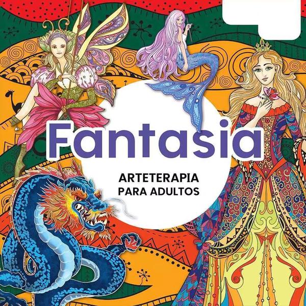 Imagem de Livro Para Colorir - Fantasia Arteterapia Adultos  Tamanho 30x30cm Folhas Brancas