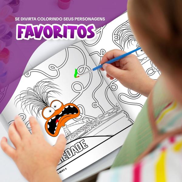 Imagem de Livro Para Pintar Colorir Desenhar Disney Lilo Stitch Minnie Frozen Baby Shark Divertidamente