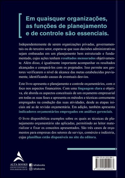 Imagem de Livro - Planejamento e controle orçamentário