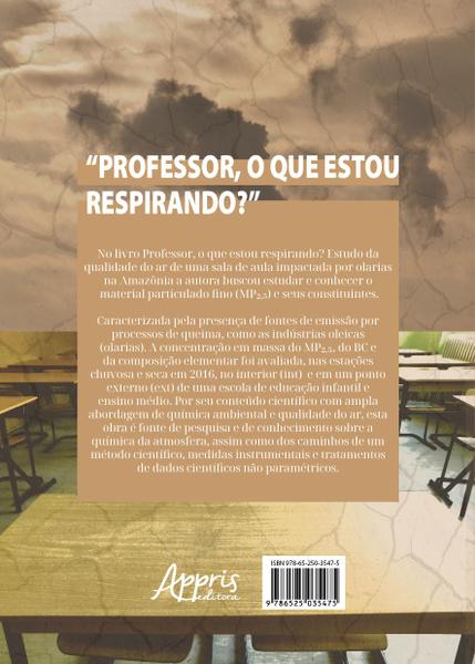 Imagem de Livro - Professor, o que estou respirando?