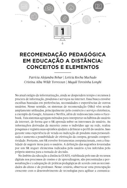 Imagem de Livro - Recomendação Pedagógica em Educação a Distância