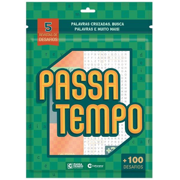 Imagem de Livro revista passa tempo palavras cruzadas com 5 pecas 32 paginas 20,5x13,5cm