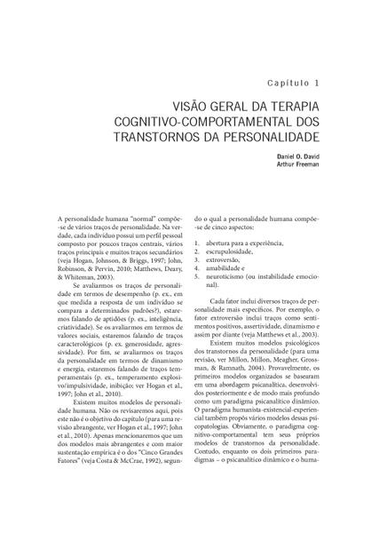 Imagem de Livro - Terapia Cognitiva dos Transtornos da Personalidade