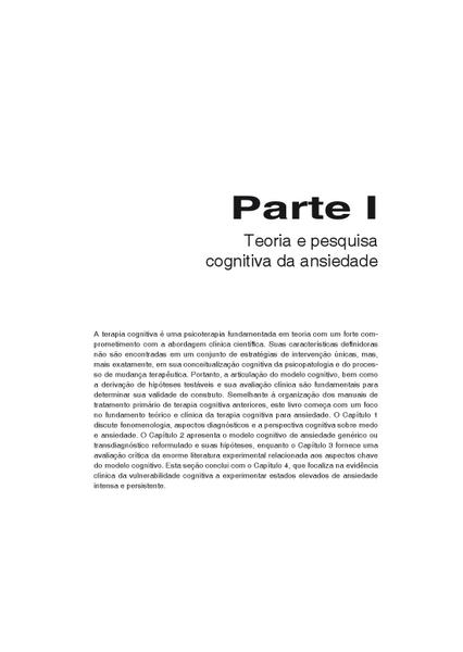 Imagem de Livro - Terapia Cognitiva para os Transtornos de Ansiedade