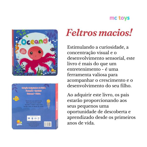 Imagem de Livro Toque E Sinta C/ Feltros Macios Pedágogico - OCEANO - Todolivro