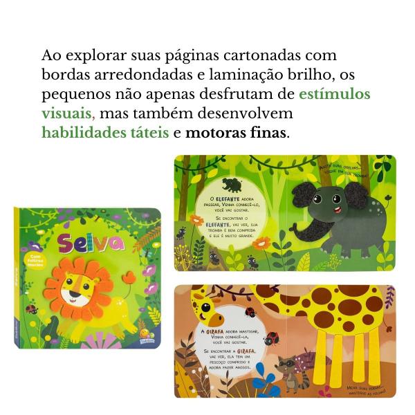 Imagem de Livro Toque E Sinta C/ Feltros Macios Pedagógico - SELVA - Todolivro