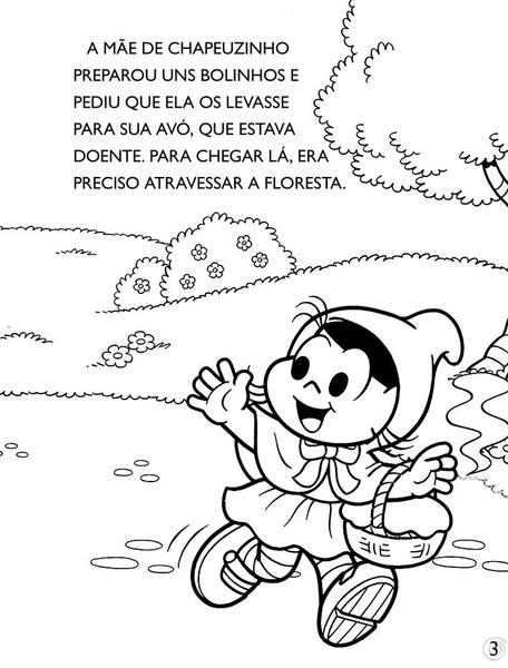 Imagem de Livro - Turma da Mônica Clássicos Ilustrados para Colorir Chapeuzinho Vermelho