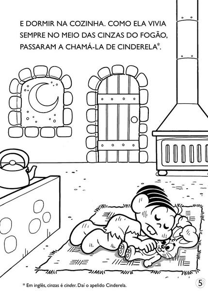 Imagem de Livro - Turma da Mônica Clássicos Ilustrados para Colorir Cinderela