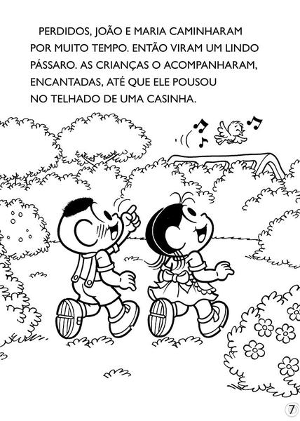 Imagem de Livro - Turma da Mônica Clássicos Ilustrados para Colorir João e Maria