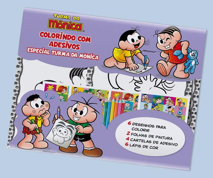 Imagem de Livro - Turma da Mônica Colorindo com Adesivos Especial