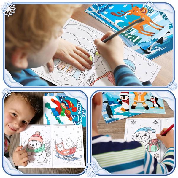 Imagem de Livros para colorir 90shine Winter Kids Christmas Party 24 unidades