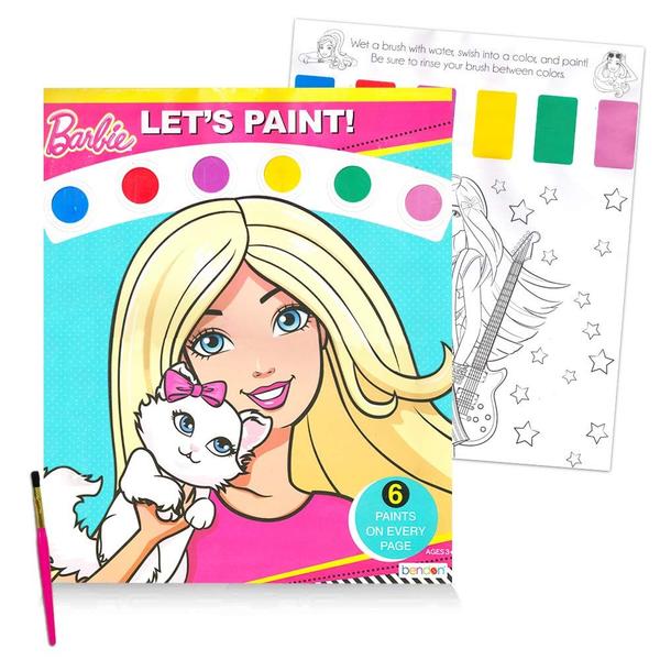 Imagem de Livros para colorir Activity Super Set Barbie com tinta e tinta