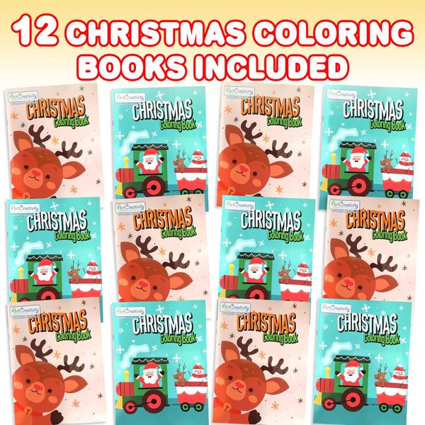 Imagem de Livros para colorir ArtCreativity Christmas Kids, pacote de 12