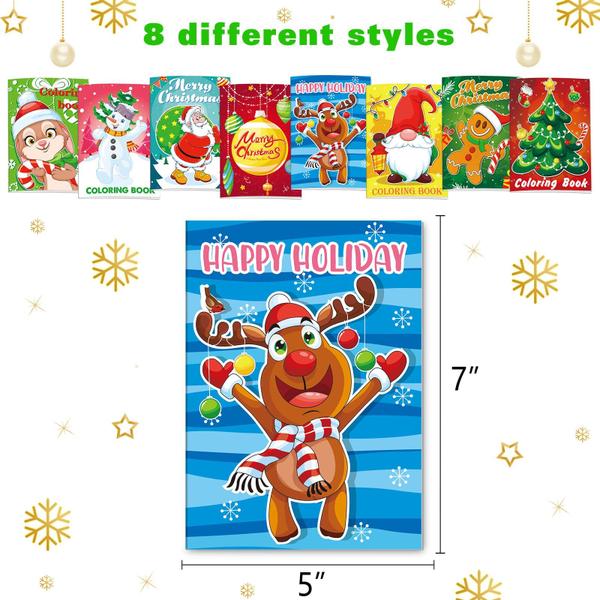 Imagem de Livros para colorir Omgouue Christmas 32 unidades para crianças de 7 x 5 polegadas