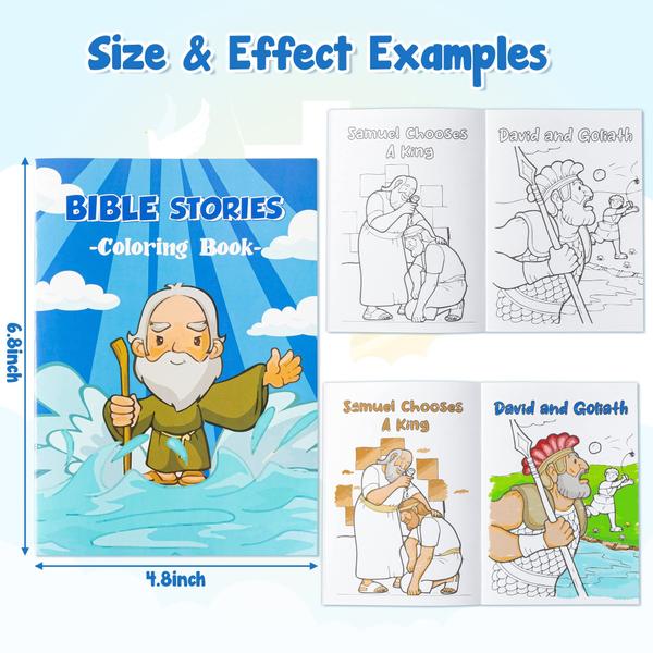 Imagem de Livros para colorir Zainpe Christian Bible Stories Kids 24 unidades